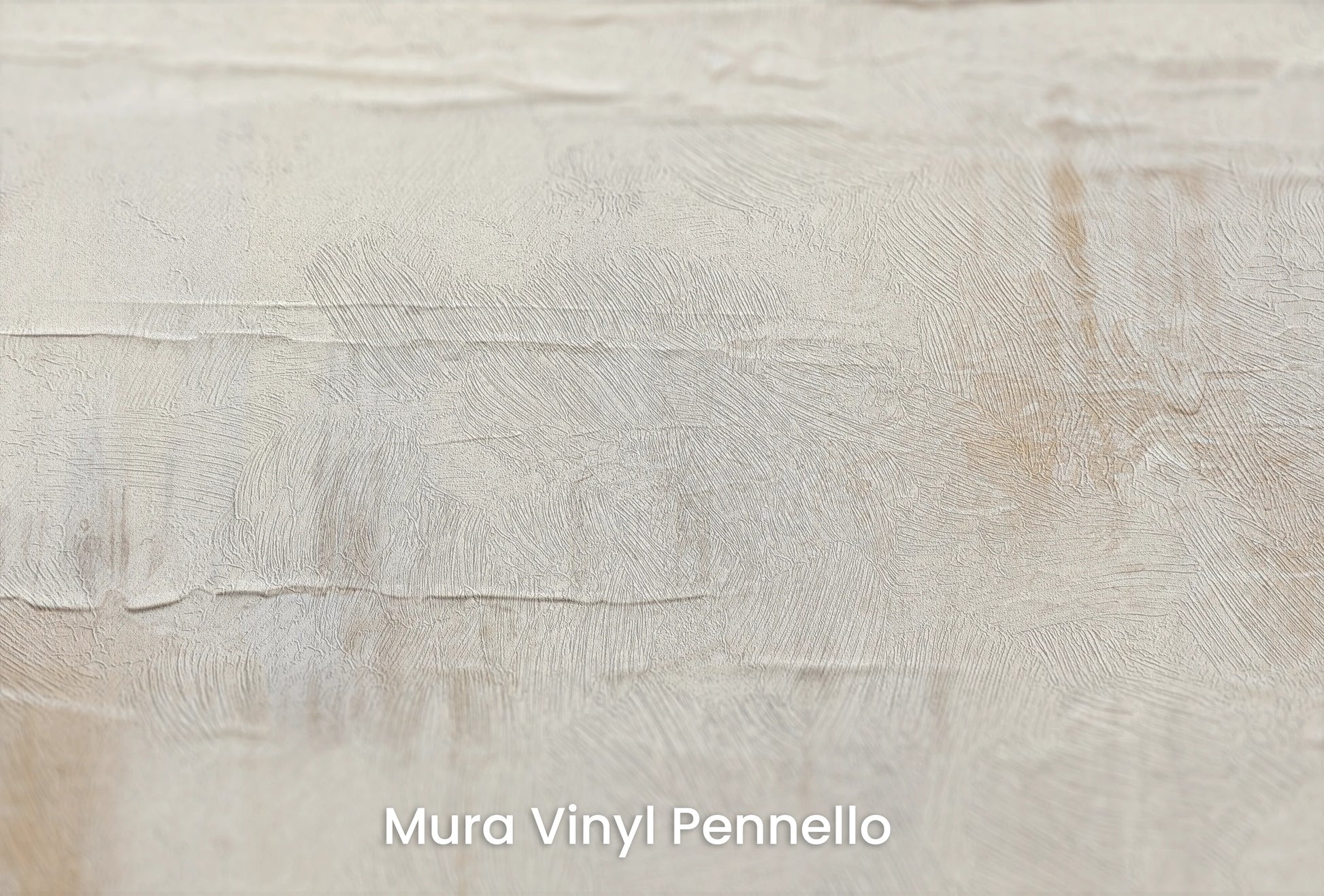 Zbliżenie na artystyczną fototapetę o nazwie Ivory Brush na podłożu Mura Vinyl Pennello - faktura pociągnięć pędzla malarskiego.