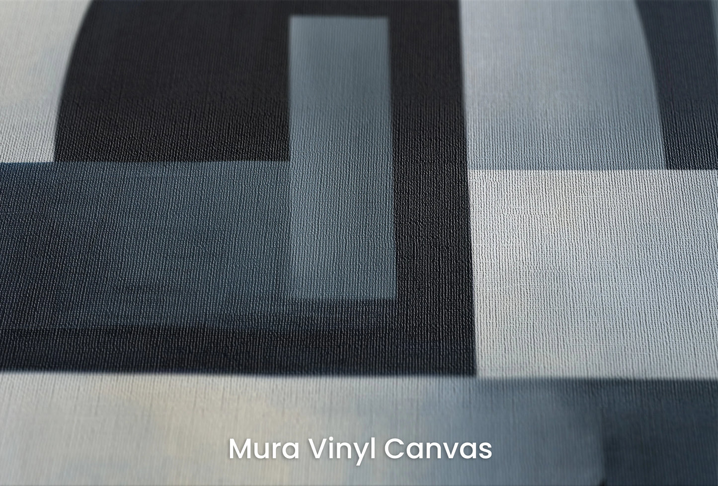 Zbliżenie na artystyczną fototapetę o nazwie Geometric Interplay na podłożu Mura Vinyl Canvas - faktura naturalnego płótna.