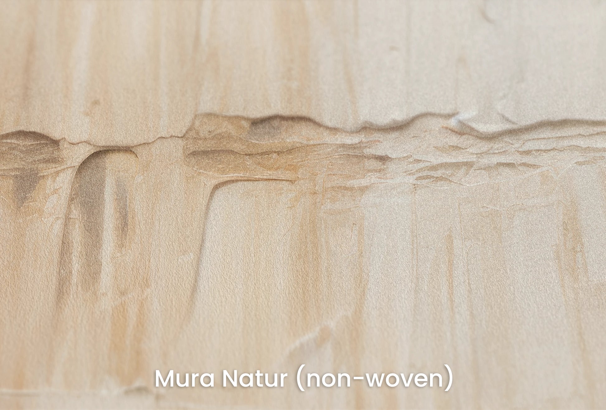 Zbliżenie na artystyczną fototapetę o nazwie Golden Tranquility #2 na podłożu Mura Natur (non-woven) - naturalne i ekologiczne podłoże.