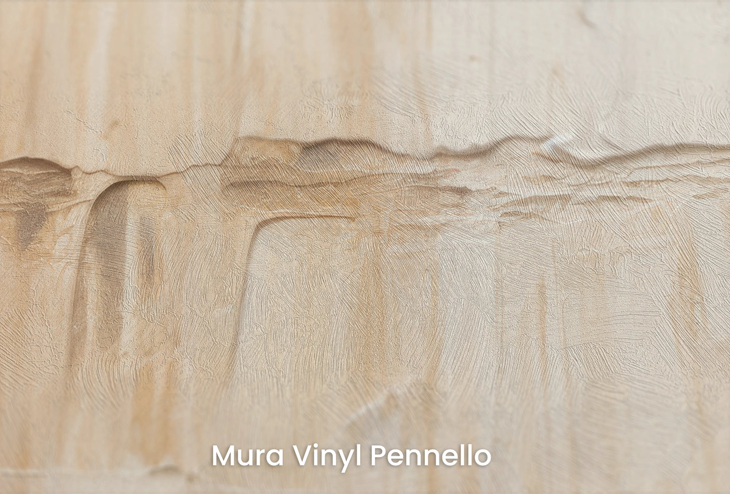 Zbliżenie na artystyczną fototapetę o nazwie Golden Tranquility #2 na podłożu Mura Vinyl Pennello - faktura pociągnięć pędzla malarskiego.