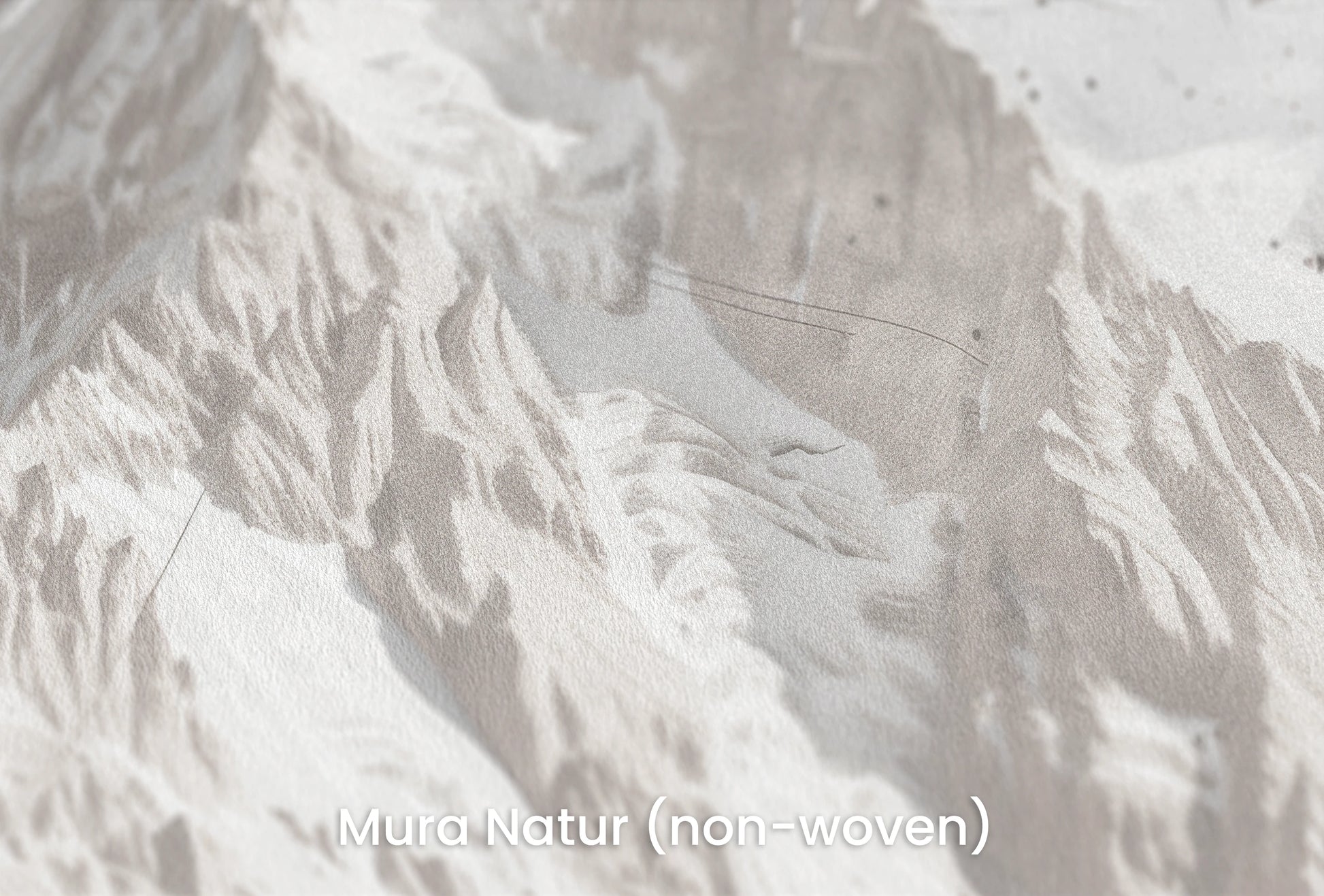 Zbliżenie na artystyczną fototapetę o nazwie Snowy Monolith na podłożu Mura Natur (non-woven) - naturalne i ekologiczne podłoże.