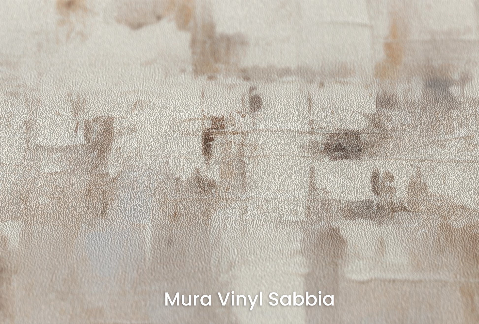 Zbliżenie na artystyczną fototapetę o nazwie Abstract Parchment na podłożu Mura Vinyl Sabbia struktura grubego ziarna piasku.