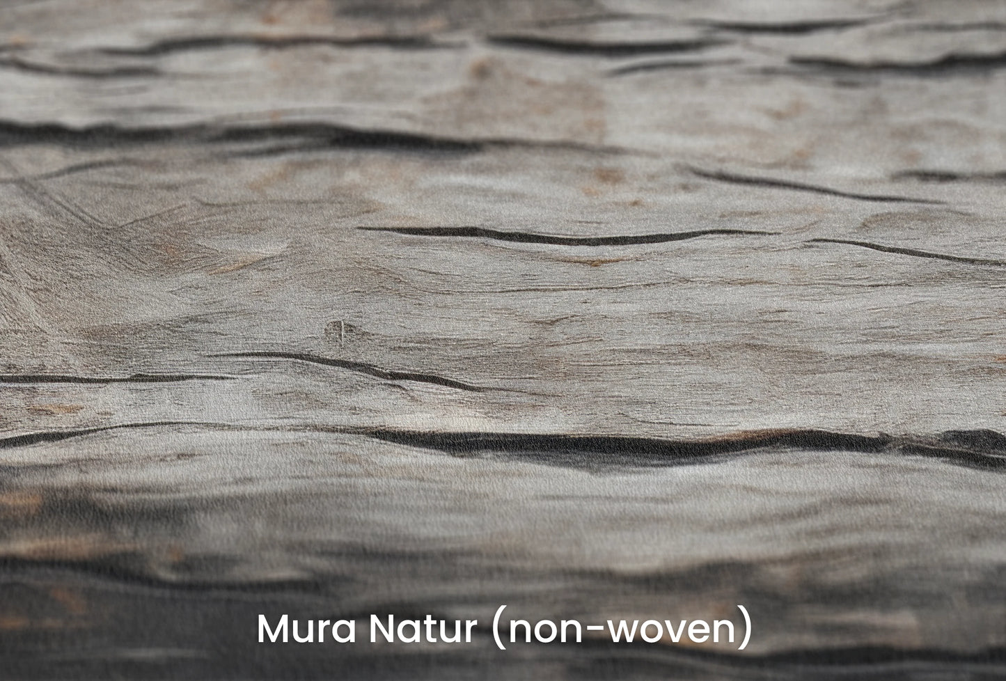 Zbliżenie na artystyczną fototapetę o nazwie Charred Wood na podłożu Mura Natur (non-woven) - naturalne i ekologiczne podłoże.