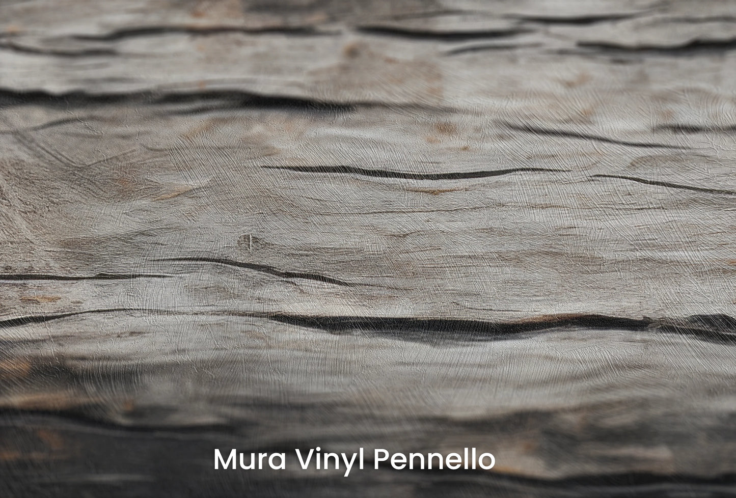 Zbliżenie na artystyczną fototapetę o nazwie Charred Wood na podłożu Mura Vinyl Pennello - faktura pociągnięć pędzla malarskiego.