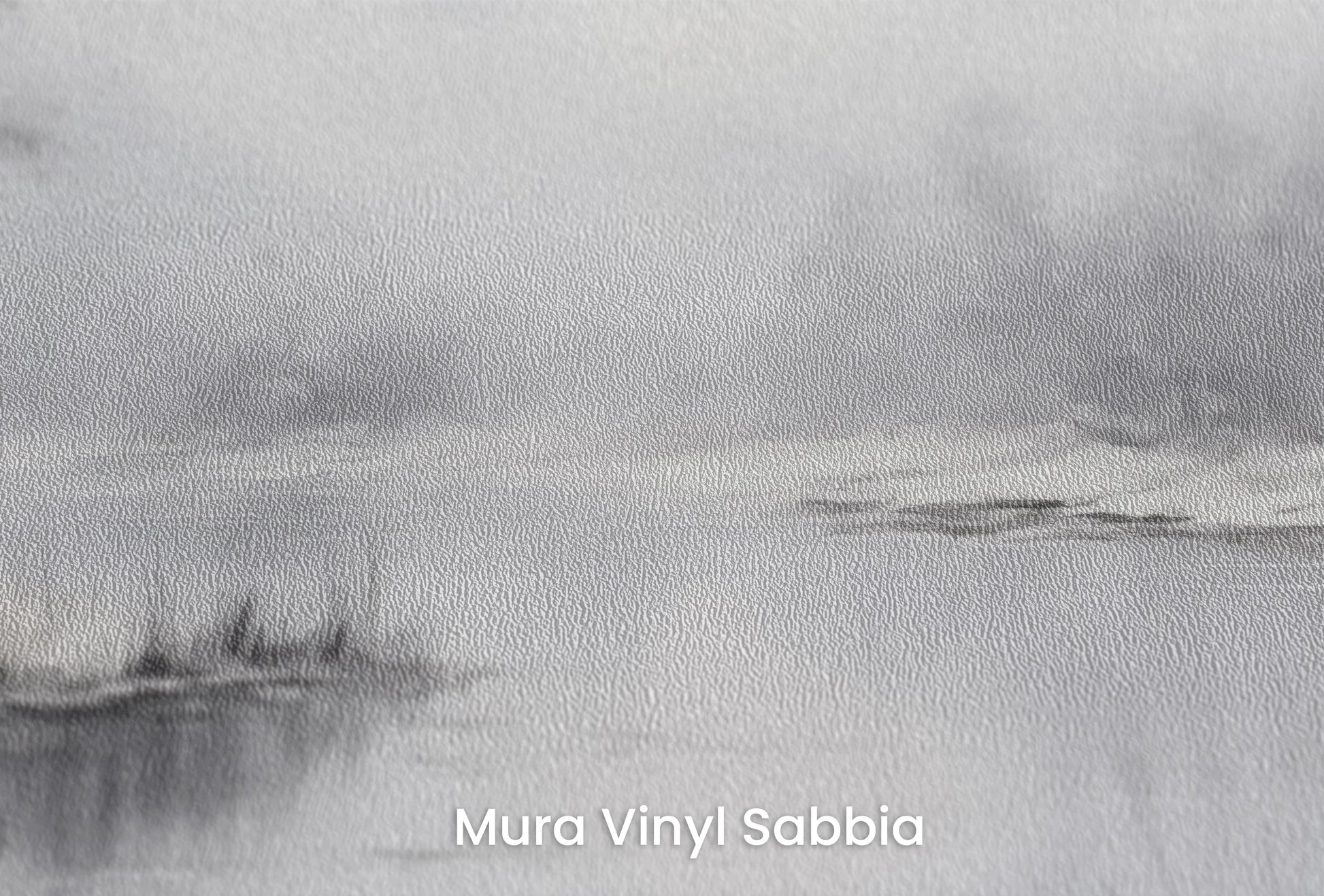 Zbliżenie na artystyczną fototapetę o nazwie Ośnieżone Ciszy na podłożu Mura Vinyl Sabbia struktura grubego ziarna piasku.
