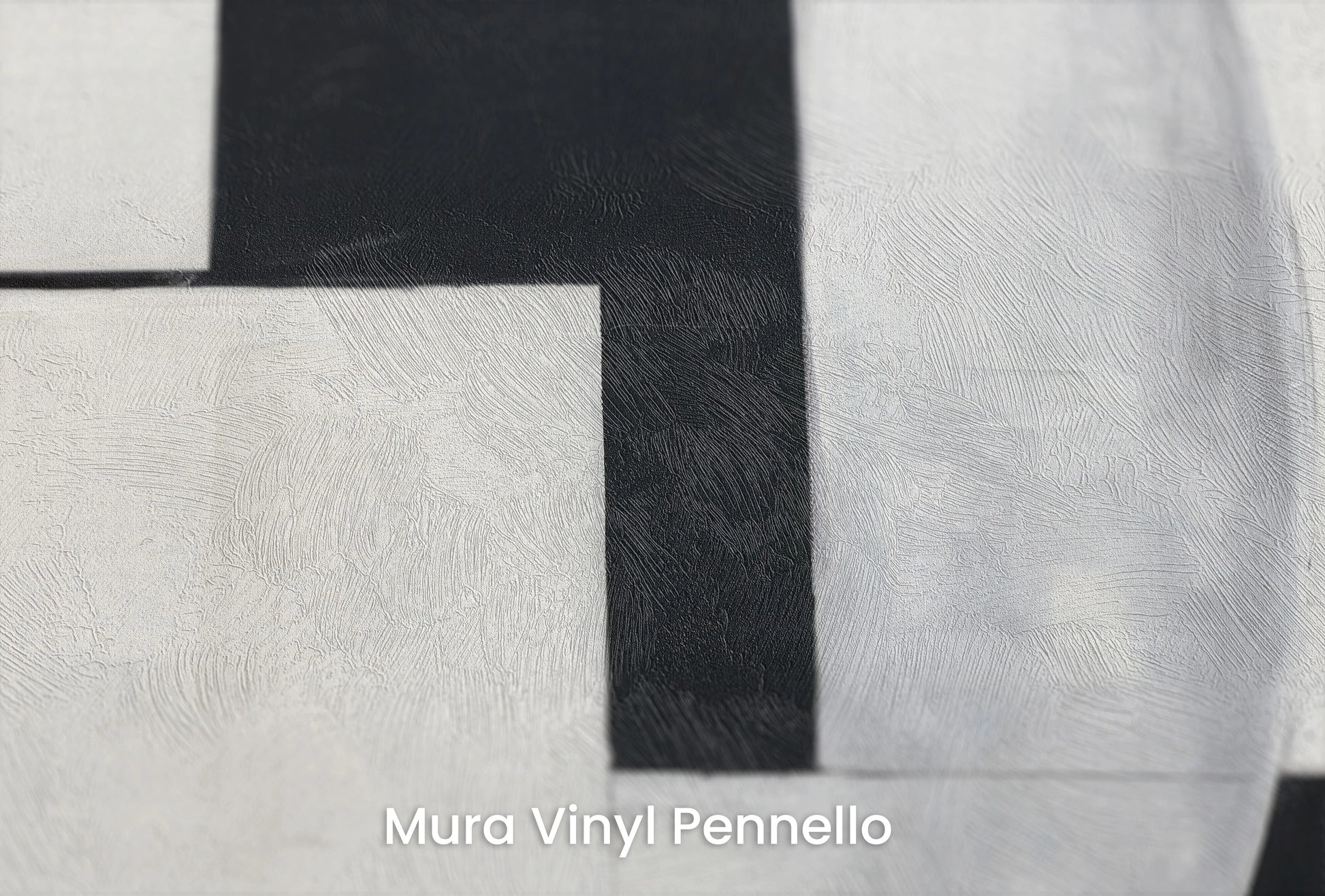 Zbliżenie na artystyczną fototapetę o nazwie Geometric Elegance na podłożu Mura Vinyl Pennello - faktura pociągnięć pędzla malarskiego.