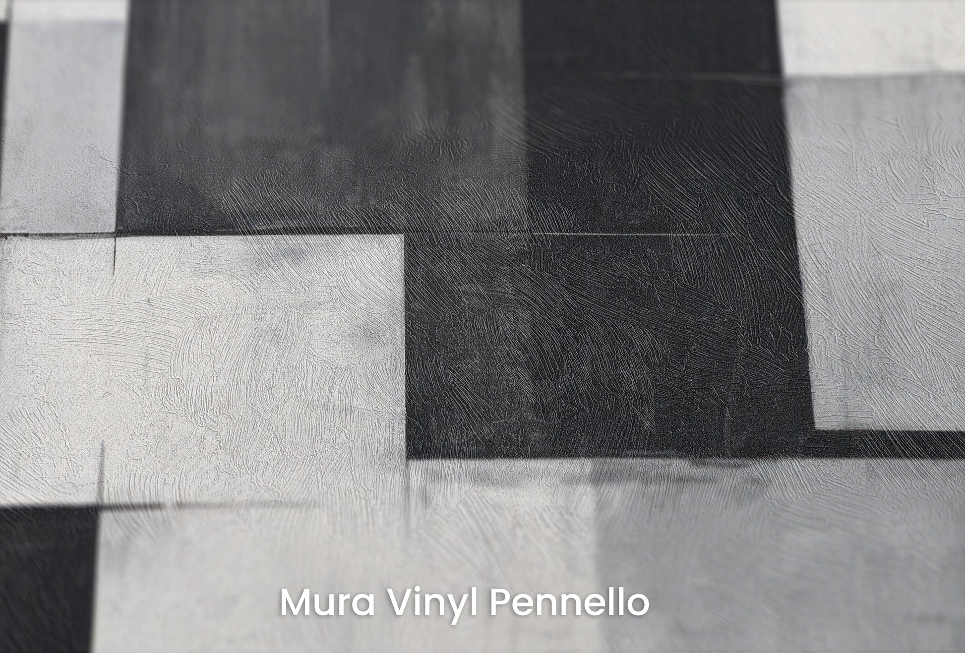 Zbliżenie na artystyczną fototapetę o nazwie Abstract Squares na podłożu Mura Vinyl Pennello - faktura pociągnięć pędzla malarskiego.