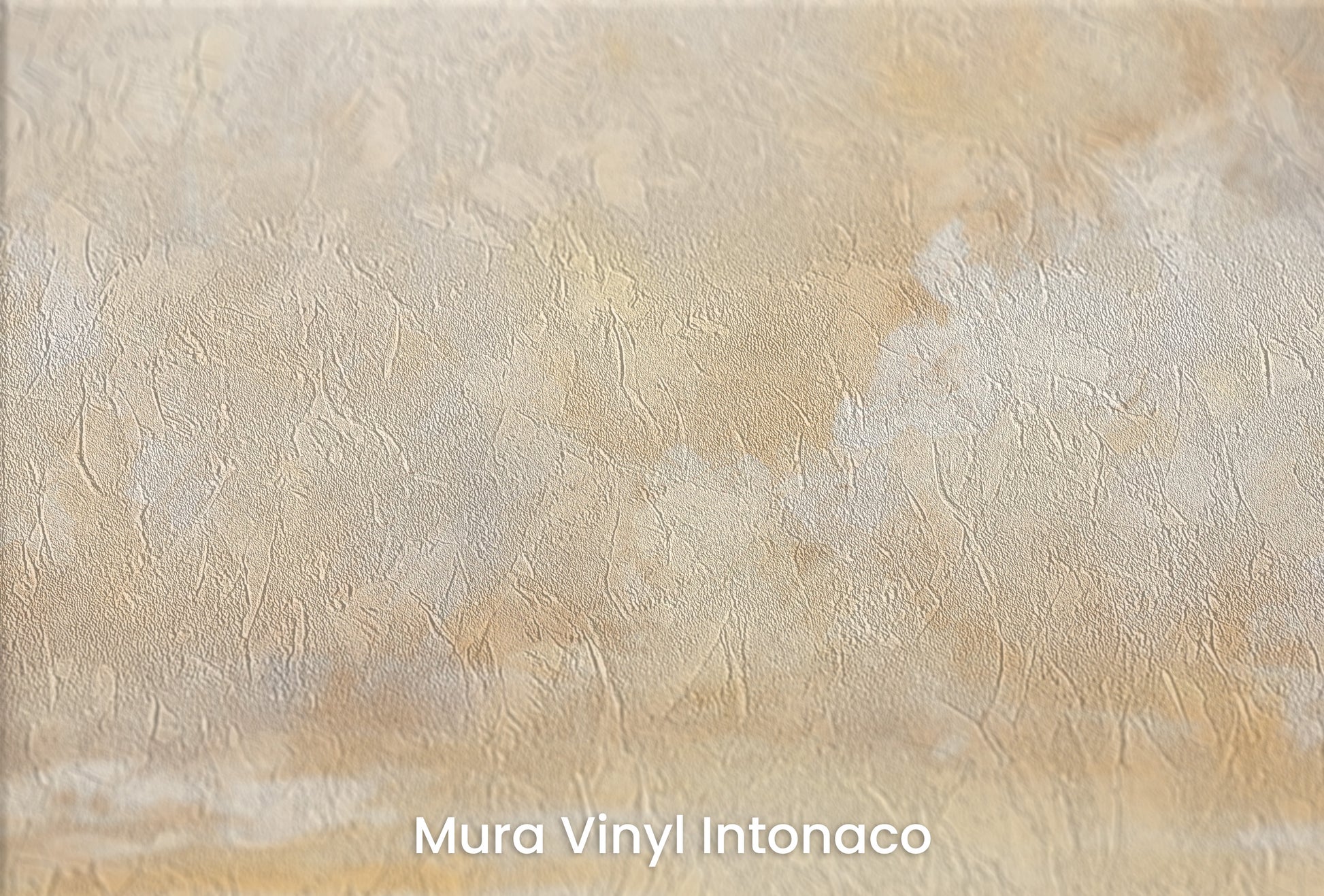 Zbliżenie na artystyczną fototapetę o nazwie GOLDEN HORIZON AWE na podłożu Mura Vinyl Intonaco - struktura tartego tynku.