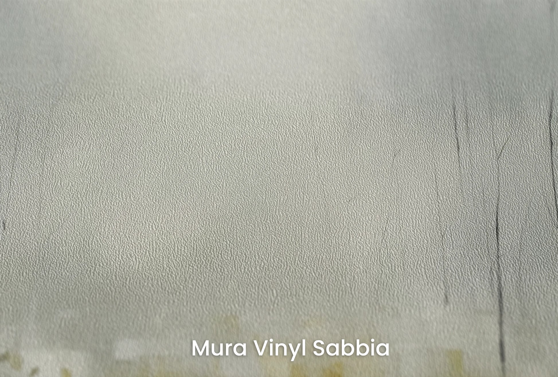 Zbliżenie na artystyczną fototapetę o nazwie Zatopione w Mgle na podłożu Mura Vinyl Sabbia struktura grubego ziarna piasku.