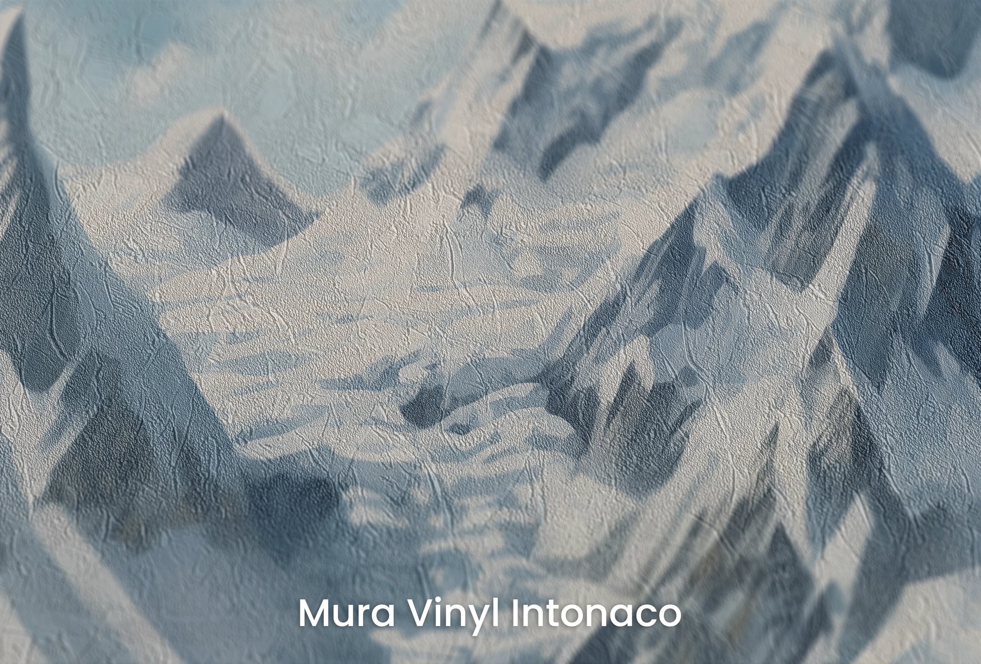 Zbliżenie na artystyczną fototapetę o nazwie Arctic Majesty na podłożu Mura Vinyl Intonaco - struktura tartego tynku.