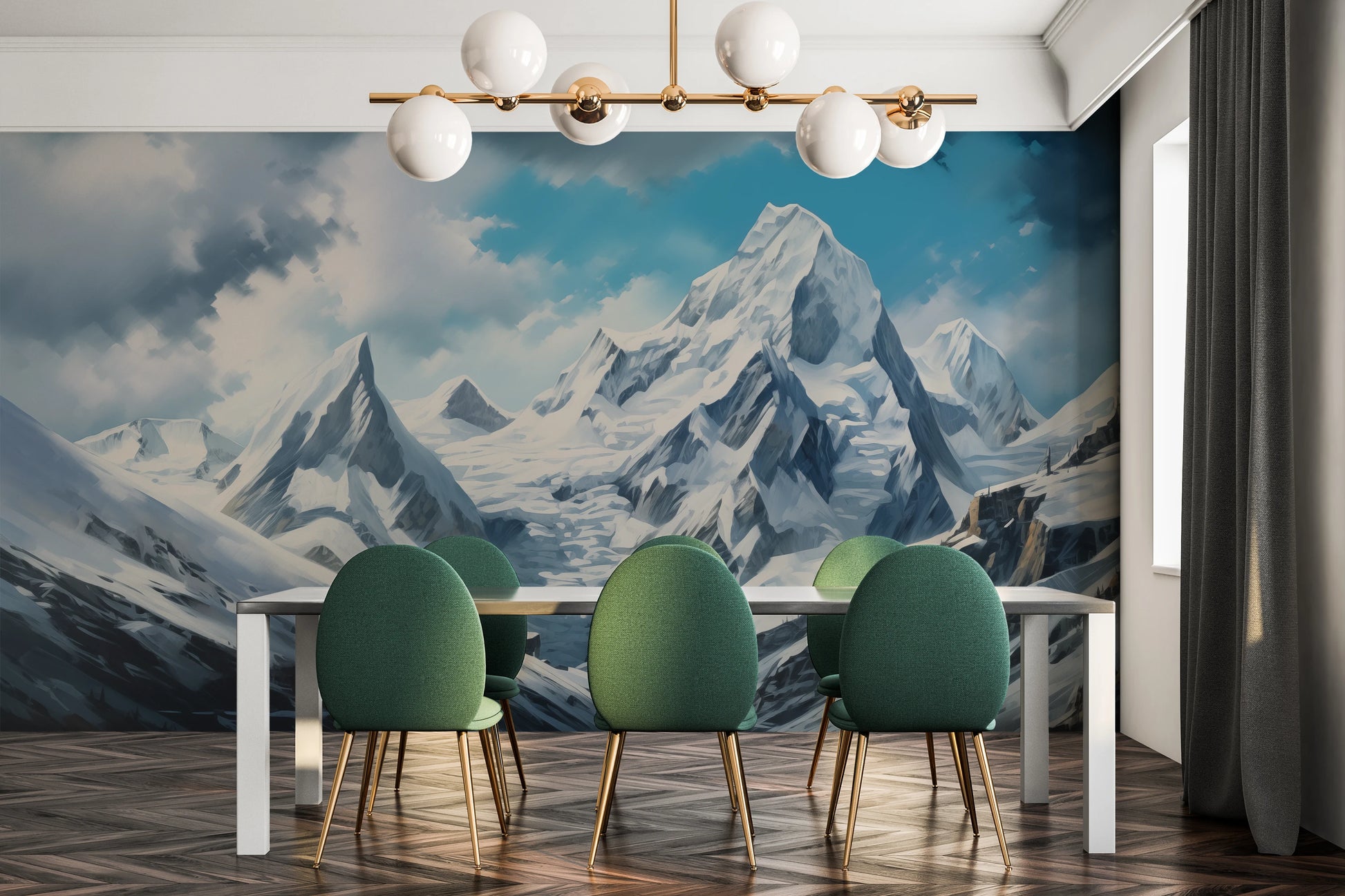 Fototapeta malowana o nazwie Arctic Majesty pokazana w aranżacji wnętrza.