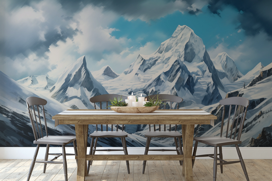 Wzór fototapety artystycznej o nazwie Arctic Majesty pokazanej w aranżacji wnętrza.