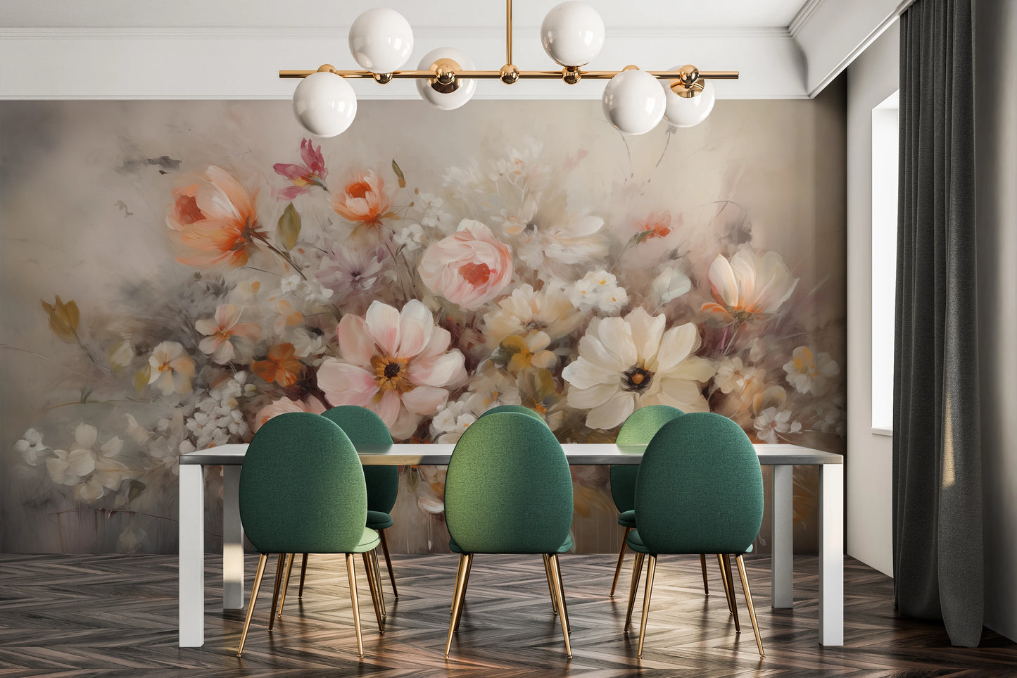 Fototapeta artystyczna o nazwie Pastel Dream pokazana w aranżacji wnętrza.