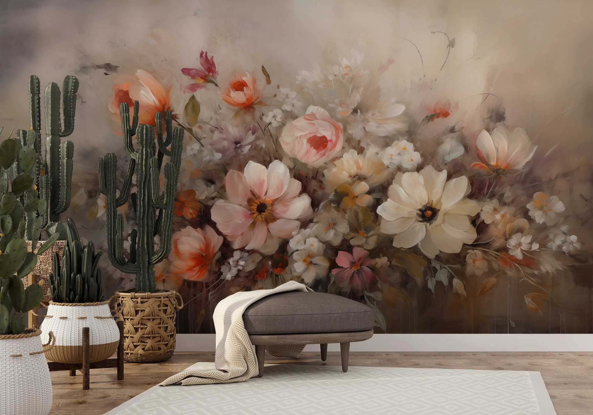 Fototapeta malowana o nazwie Pastel Dream pokazana w aranżacji wnętrza.