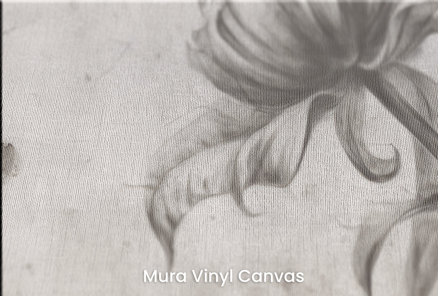 Zbliżenie na artystyczną fototapetę o nazwie GRACEFUL SOLITUDE na podłożu Mura Vinyl Canvas - faktura naturalnego płótna.