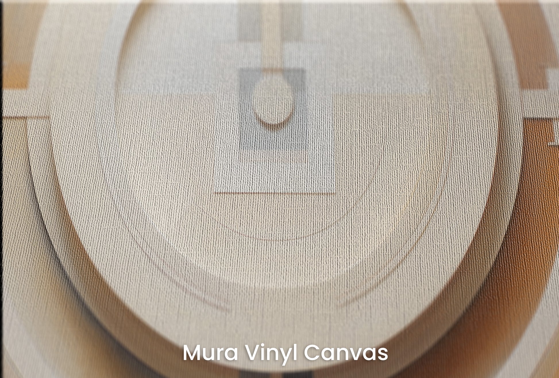 Zbliżenie na artystyczną fototapetę o nazwie CUBIST CONCENTRIC SPLENDOR na podłożu Mura Vinyl Canvas - faktura naturalnego płótna.