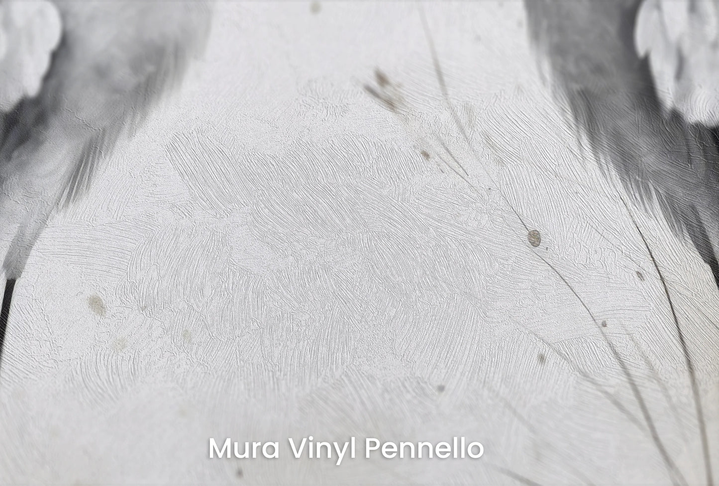 Zbliżenie na artystyczną fototapetę o nazwie Serene Nature na podłożu Mura Vinyl Pennello - faktura pociągnięć pędzla malarskiego.