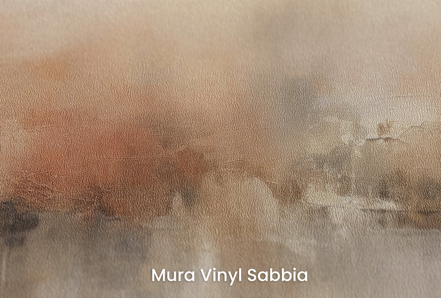 Zbliżenie na artystyczną fototapetę o nazwie AUTUMN HAZE HARMONY na podłożu Mura Vinyl Sabbia struktura grubego ziarna piasku.