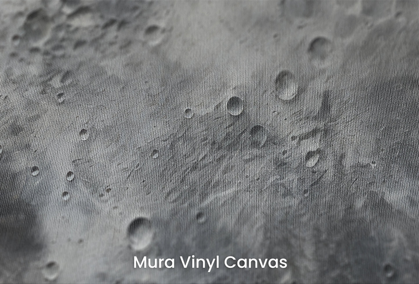 Zbliżenie na artystyczną fototapetę o nazwie Mercury's Surface na podłożu Mura Vinyl Canvas - faktura naturalnego płótna.