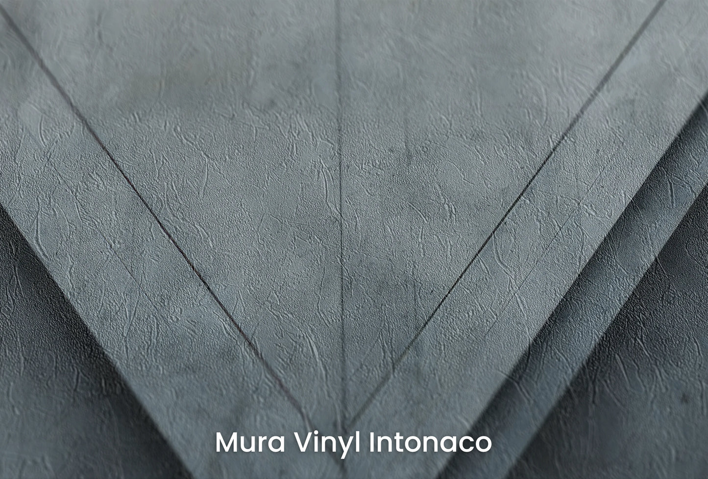 Zbliżenie na artystyczną fototapetę o nazwie Architectural Play na podłożu Mura Vinyl Intonaco - struktura tartego tynku.