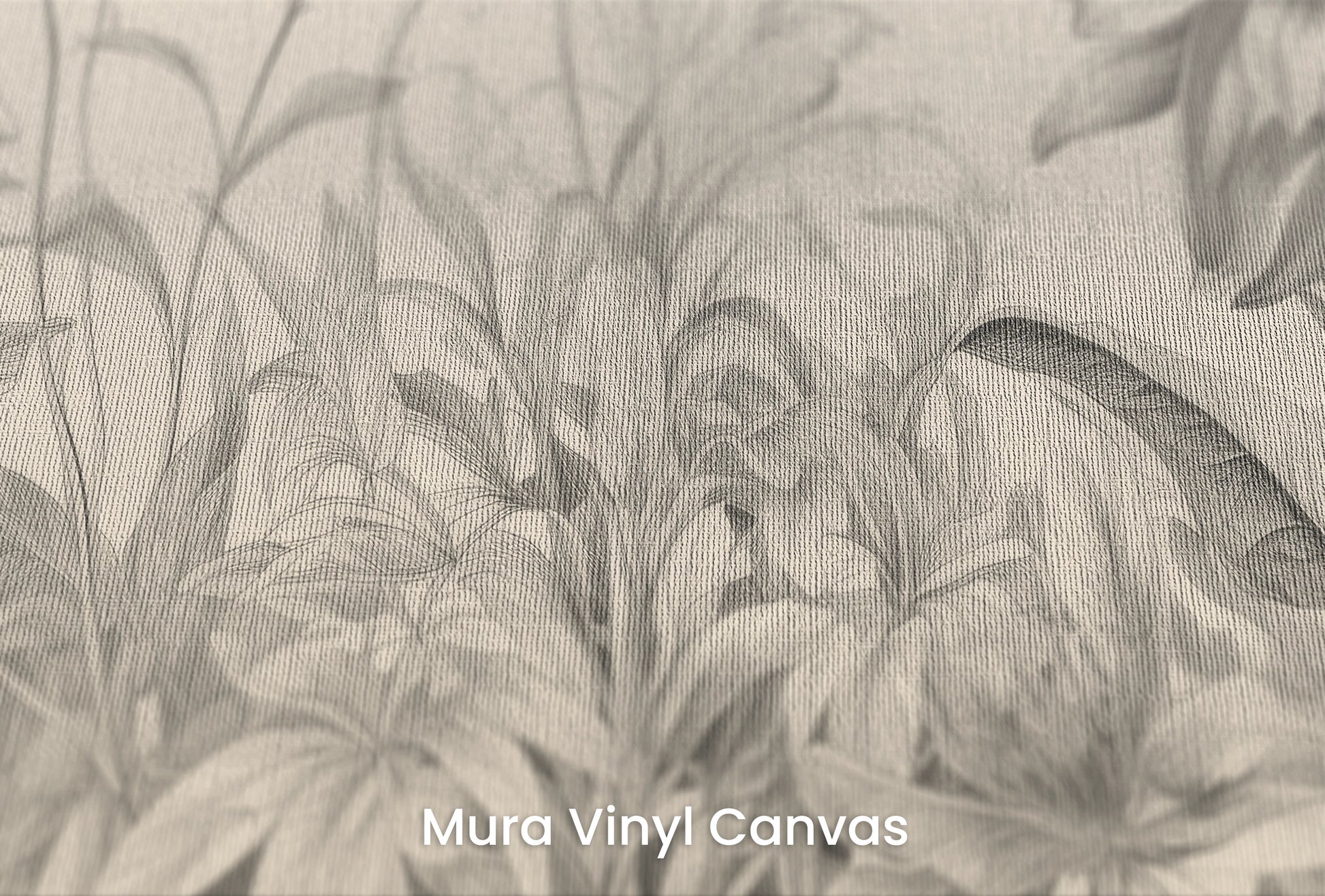 Zbliżenie na artystyczną fototapetę o nazwie Wildflower Grace na podłożu Mura Vinyl Canvas - faktura naturalnego płótna.