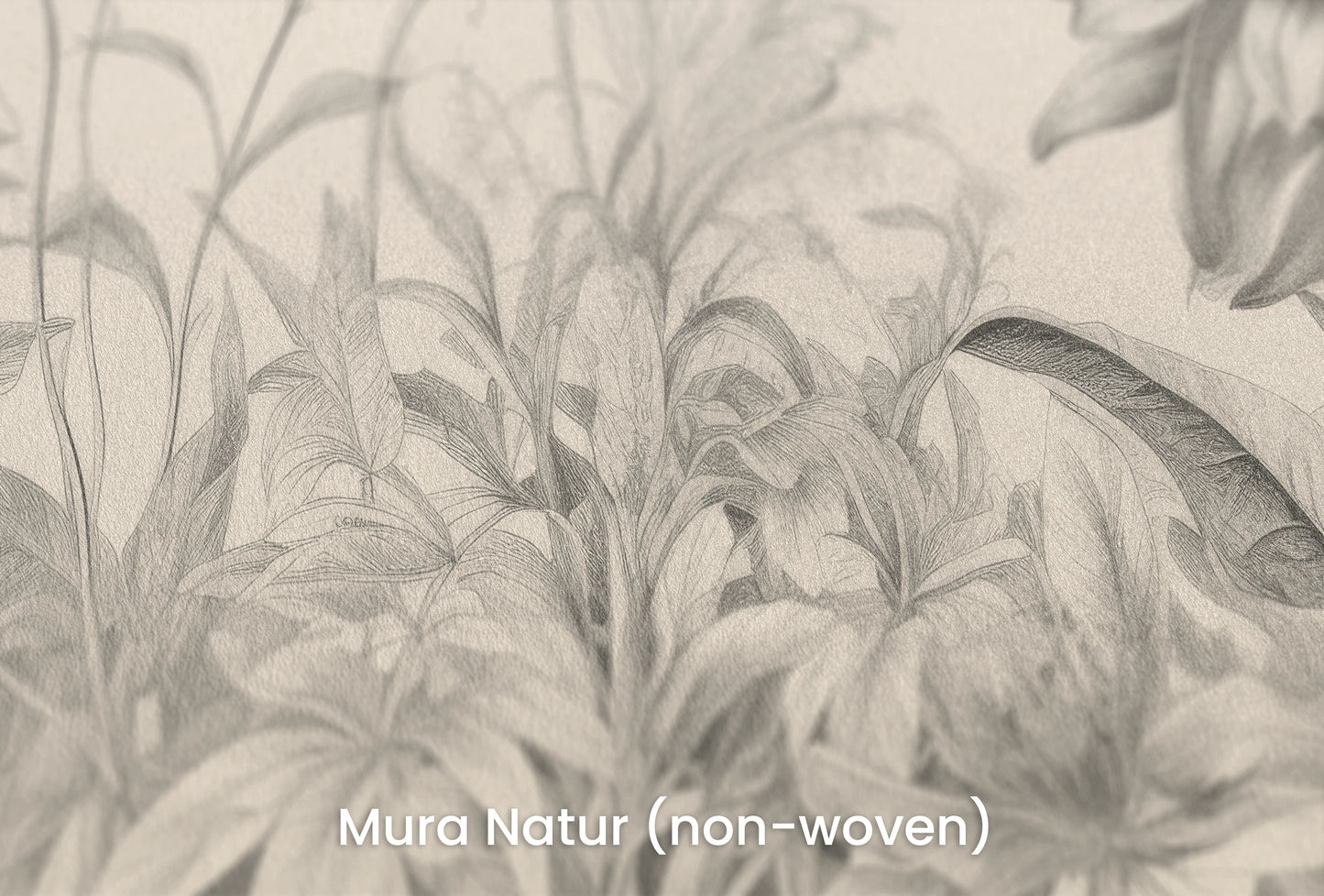 Zbliżenie na artystyczną fototapetę o nazwie Wildflower Grace na podłożu Mura Natur (non-woven) - naturalne i ekologiczne podłoże.