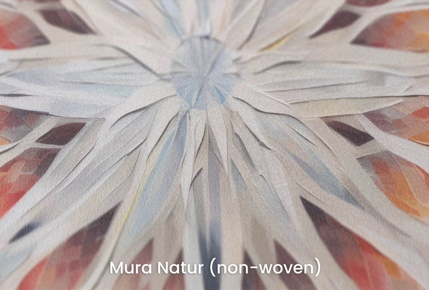 Zbliżenie na artystyczną fototapetę o nazwie Ice Flower na podłożu Mura Natur (non-woven) - naturalne i ekologiczne podłoże.