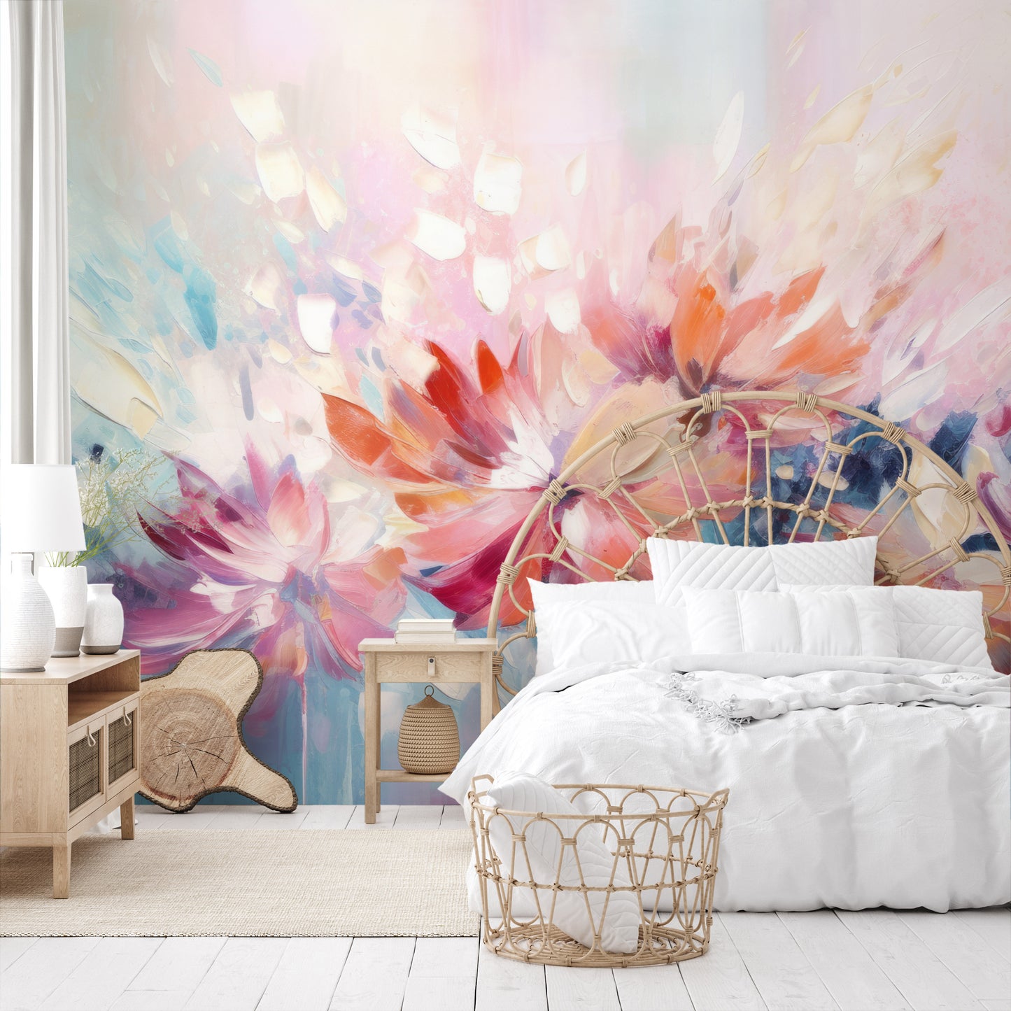 Fototapeta o nazwie Floral Watercolor Fantasy użyta w aranzacji wnętrza.