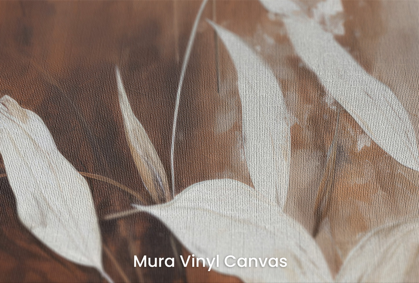 Zbliżenie na artystyczną fototapetę o nazwie Elegant Stems na podłożu Mura Vinyl Canvas - faktura naturalnego płótna.