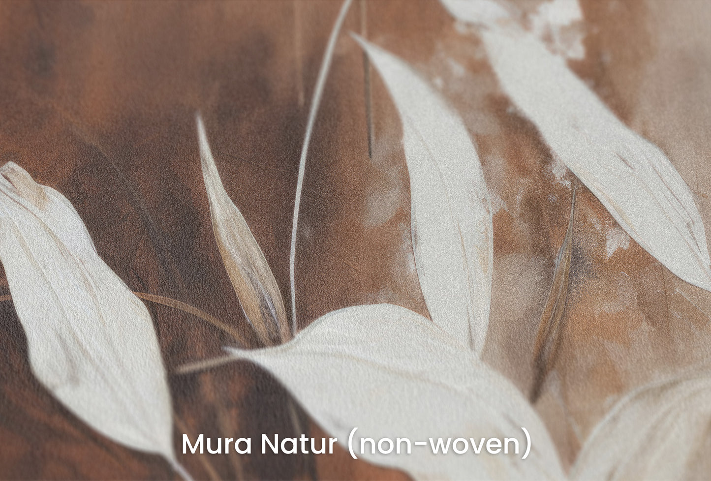 Zbliżenie na artystyczną fototapetę o nazwie Elegant Stems na podłożu Mura Natur (non-woven) - naturalne i ekologiczne podłoże.