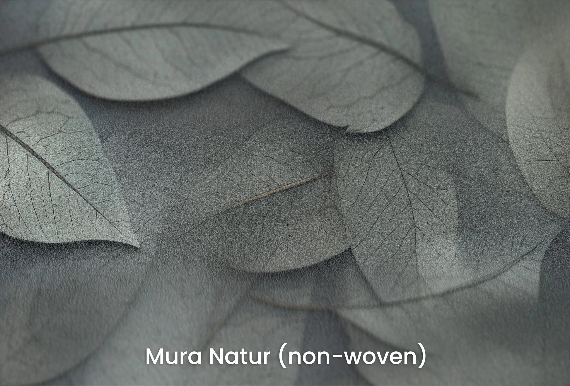 Zbliżenie na artystyczną fototapetę o nazwie Whispering Leaves #3 na podłożu Mura Natur (non-woven) - naturalne i ekologiczne podłoże.