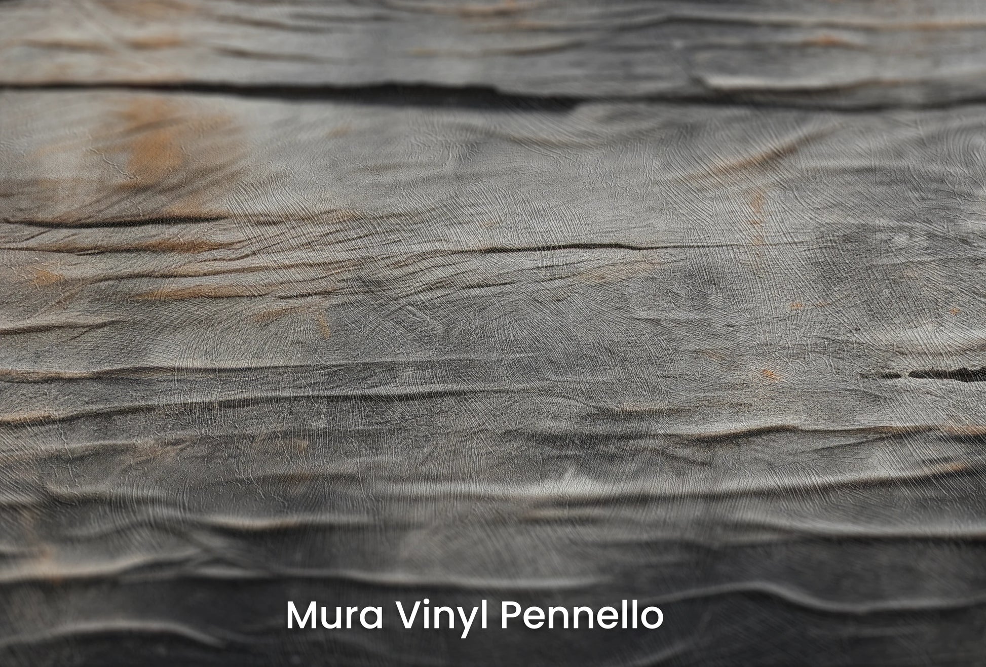 Zbliżenie na artystyczną fototapetę o nazwie Graphite Current na podłożu Mura Vinyl Pennello - faktura pociągnięć pędzla malarskiego.