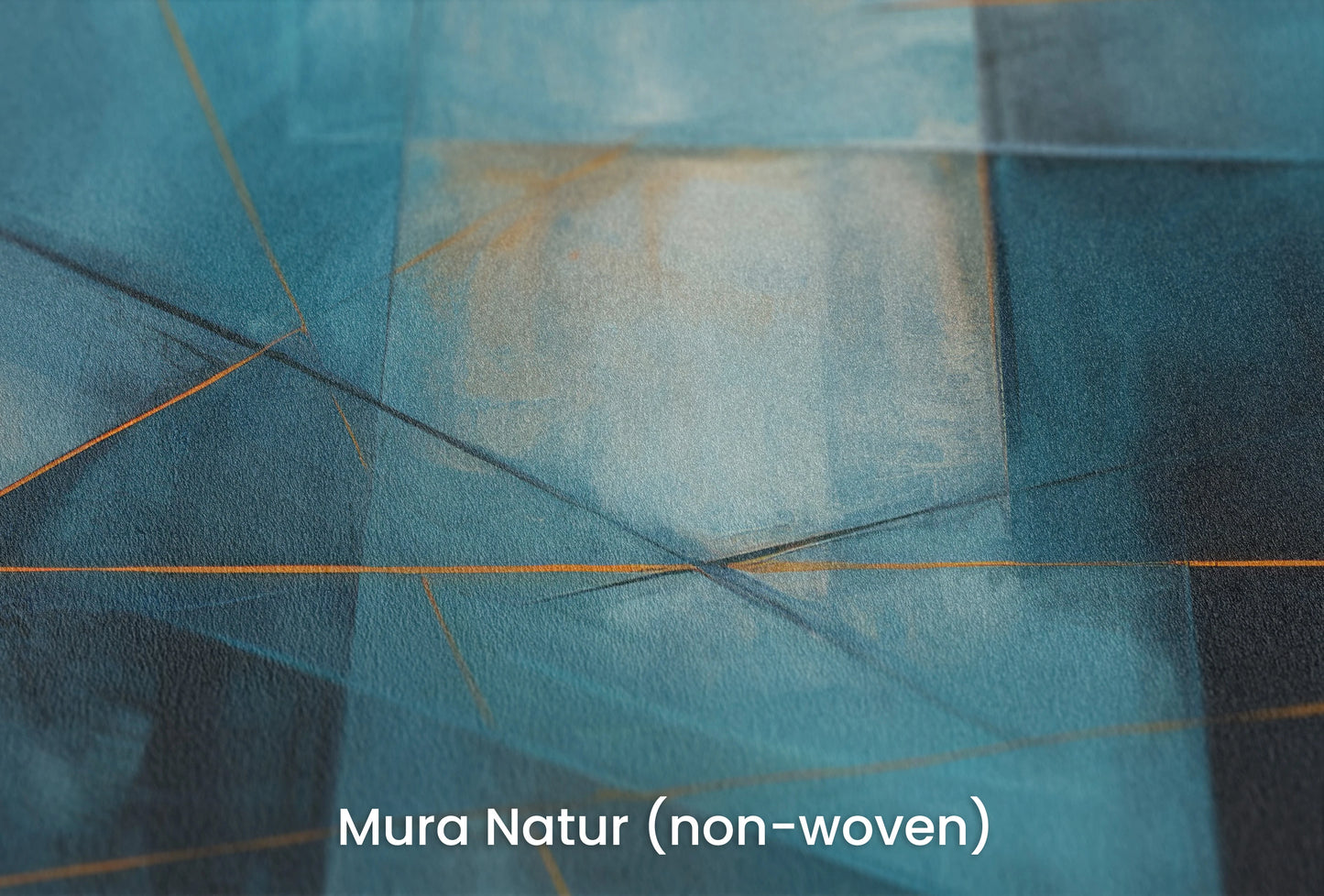 Zbliżenie na artystyczną fototapetę o nazwie Azure Intersection na podłożu Mura Natur (non-woven) - naturalne i ekologiczne podłoże.