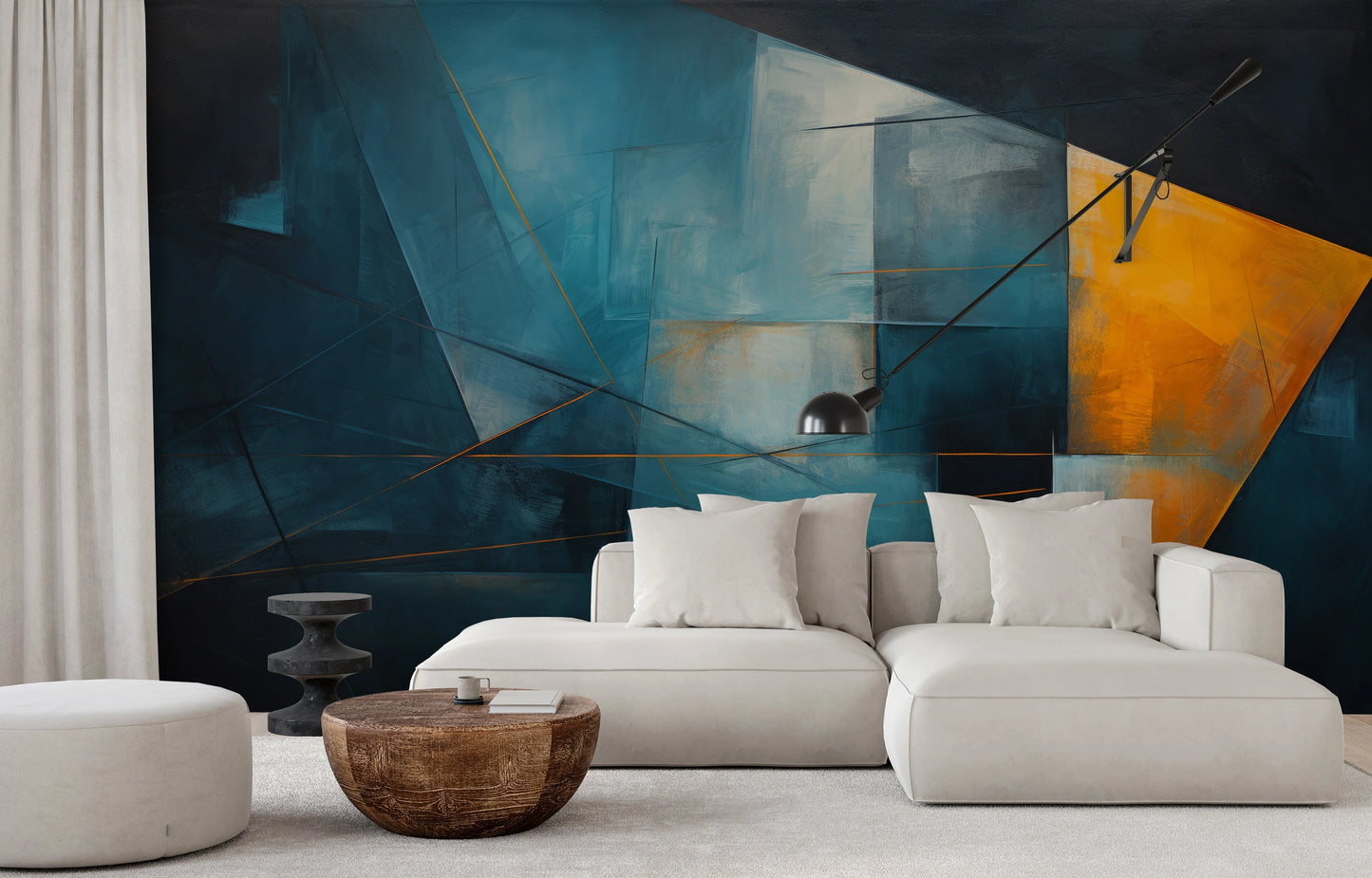 Fototapeta malowana o nazwie Azure Intersection pokazana w aranżacji wnętrza.