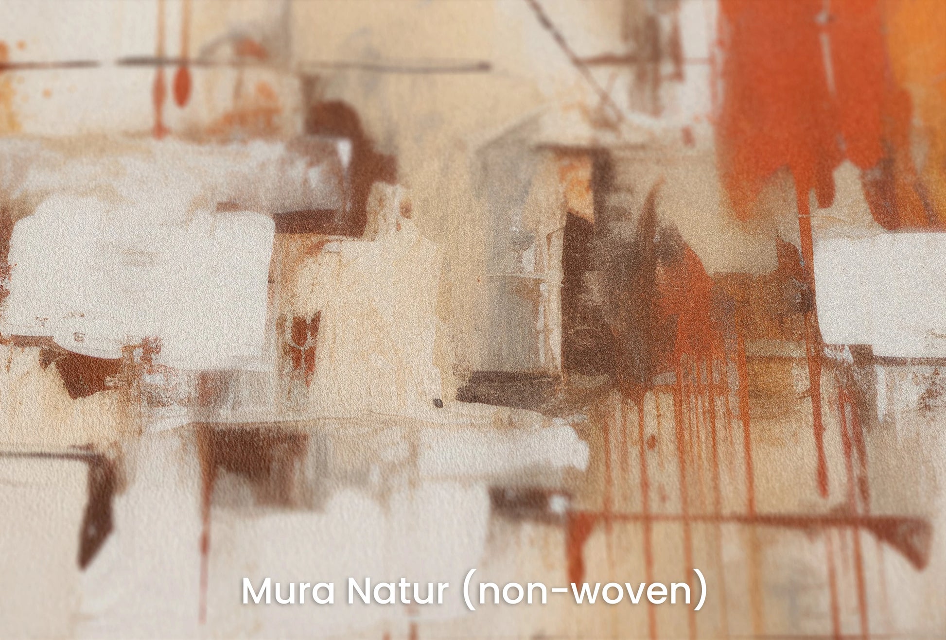Zbliżenie na artystyczną fototapetę o nazwie Autumnal Abstract na podłożu Mura Natur (non-woven) - naturalne i ekologiczne podłoże.