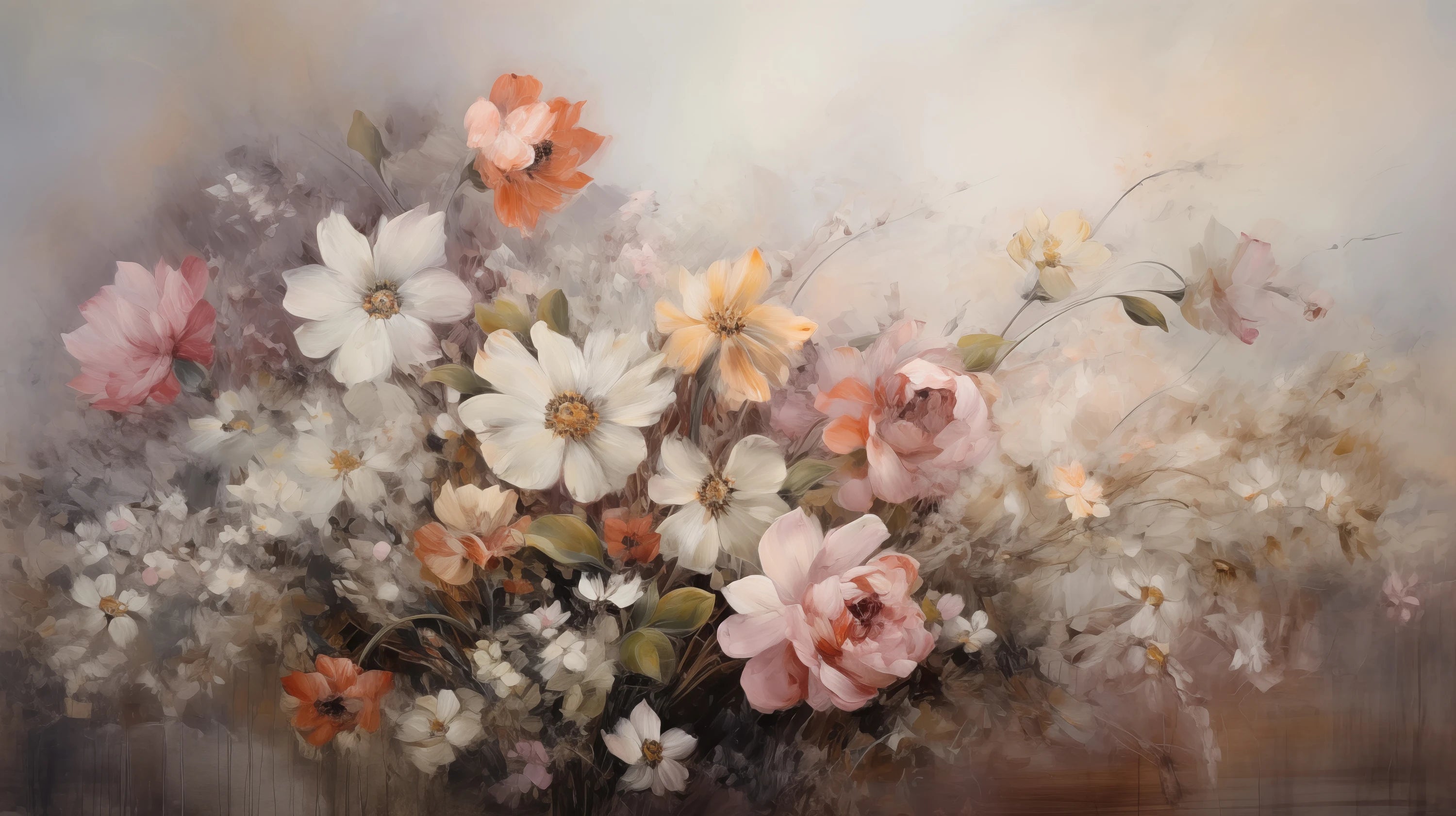 Mustervorschau: Prezentacja całego wzoru fototapety o nazwie Ethereal Blossoms