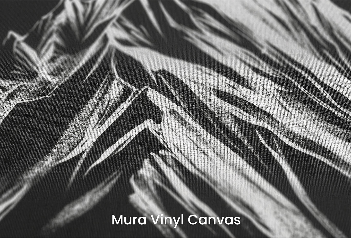 Zbliżenie na artystyczną fototapetę o nazwie Stark Contrast na podłożu Mura Vinyl Canvas - faktura naturalnego płótna.