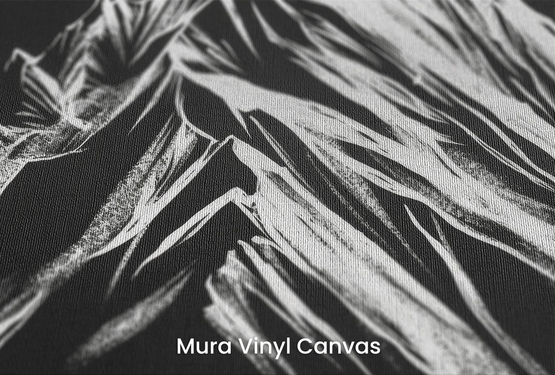 Zbliżenie na artystyczną fototapetę o nazwie Stark Contrast na podłożu Mura Vinyl Canvas - faktura naturalnego płótna.