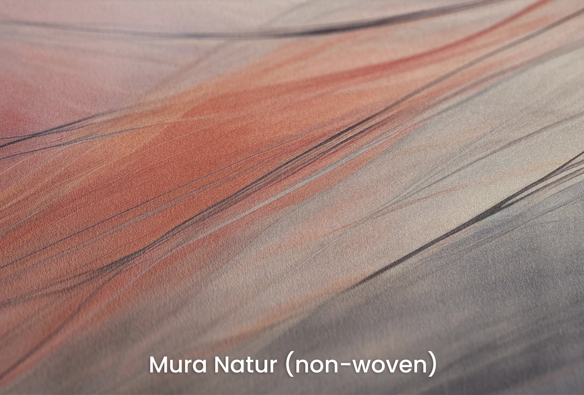 Zbliżenie na artystyczną fototapetę o nazwie Crimson Stream na podłożu Mura Natur (non-woven) - naturalne i ekologiczne podłoże.