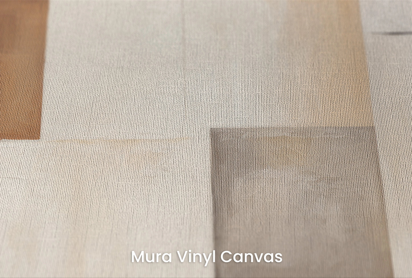 Zbliżenie na artystyczną fototapetę o nazwie Earth Tone Mosaic na podłożu Mura Vinyl Canvas - faktura naturalnego płótna.