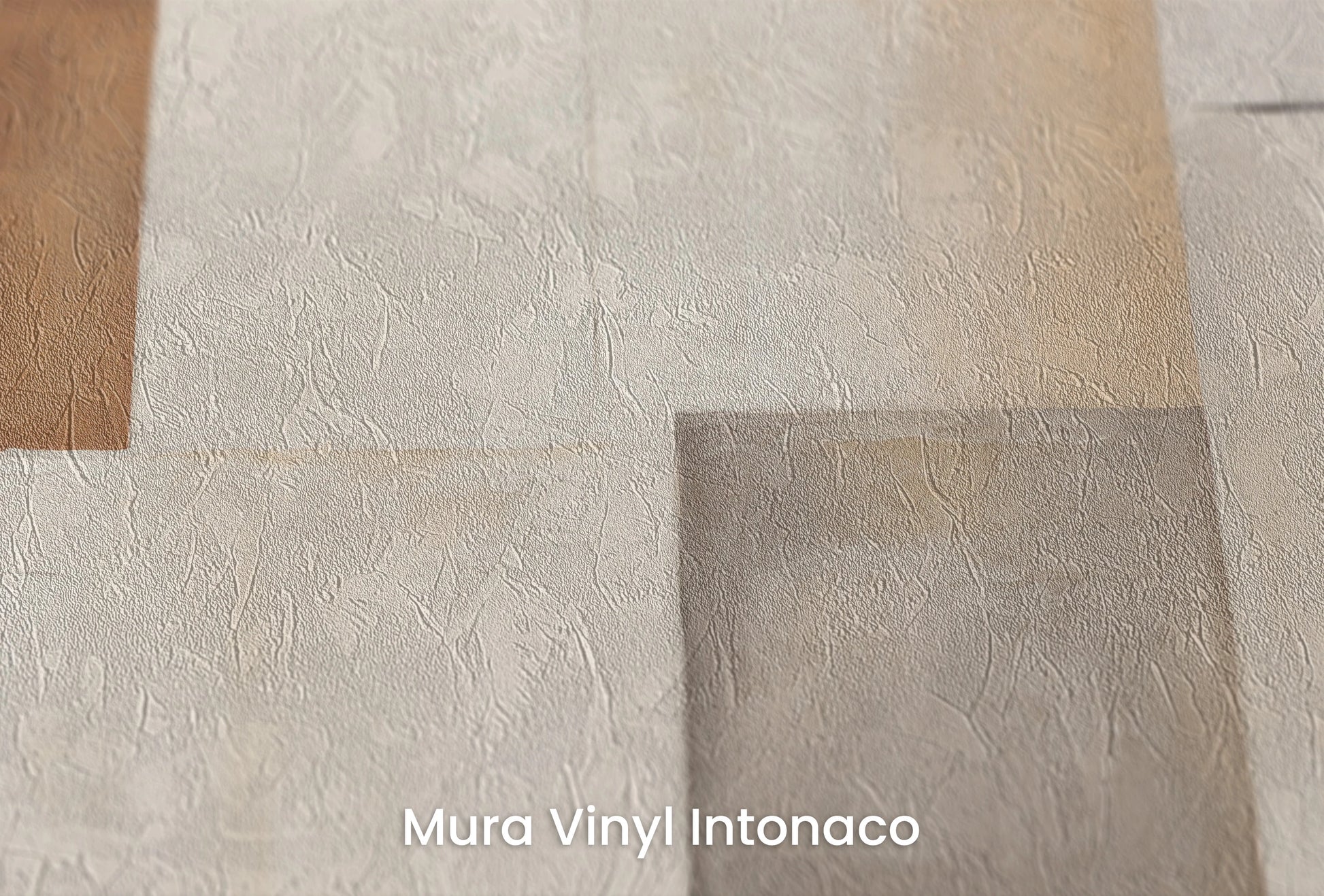 Zbliżenie na artystyczną fototapetę o nazwie Earth Tone Mosaic na podłożu Mura Vinyl Intonaco - struktura tartego tynku.