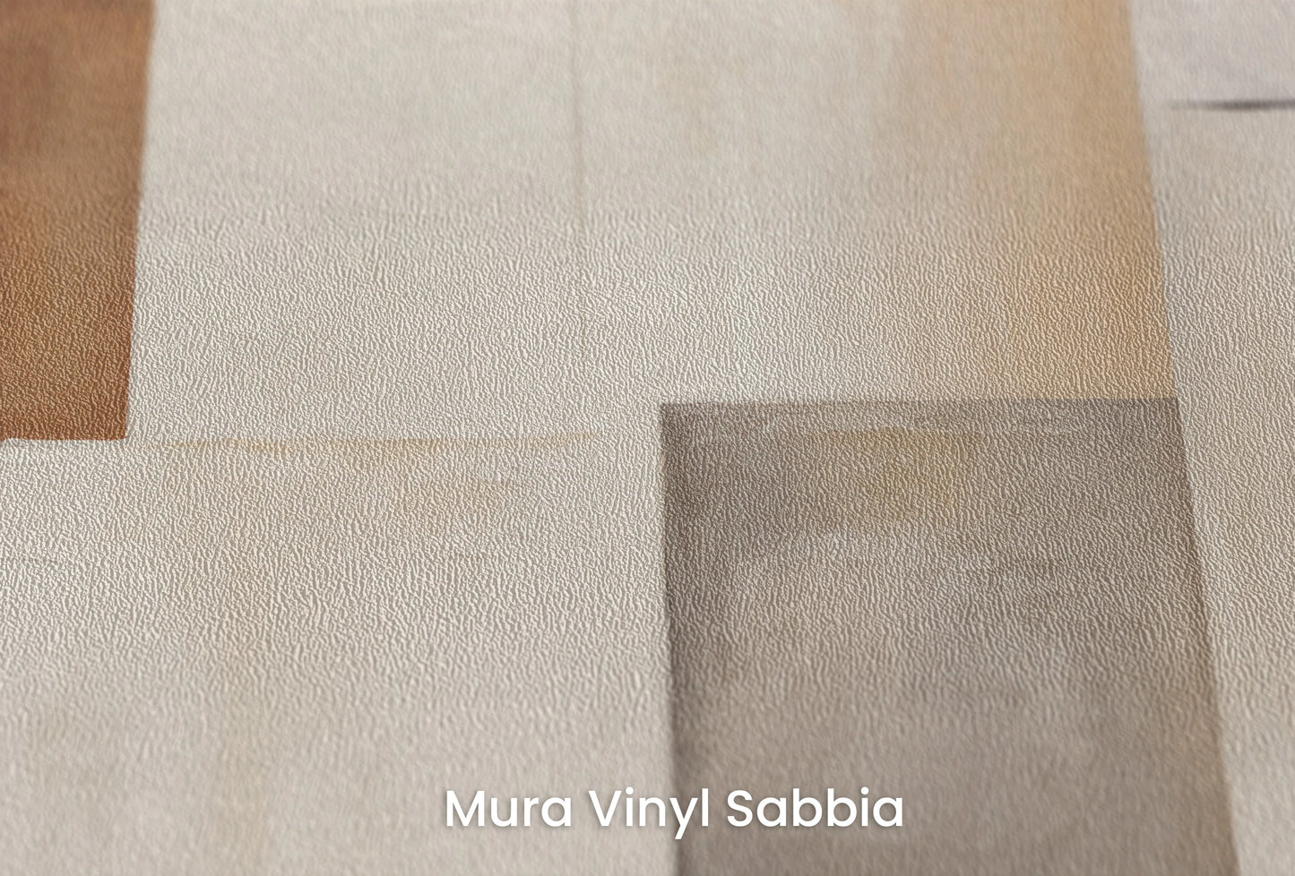 Zbliżenie na artystyczną fototapetę o nazwie Earth Tone Mosaic na podłożu Mura Vinyl Sabbia struktura grubego ziarna piasku.