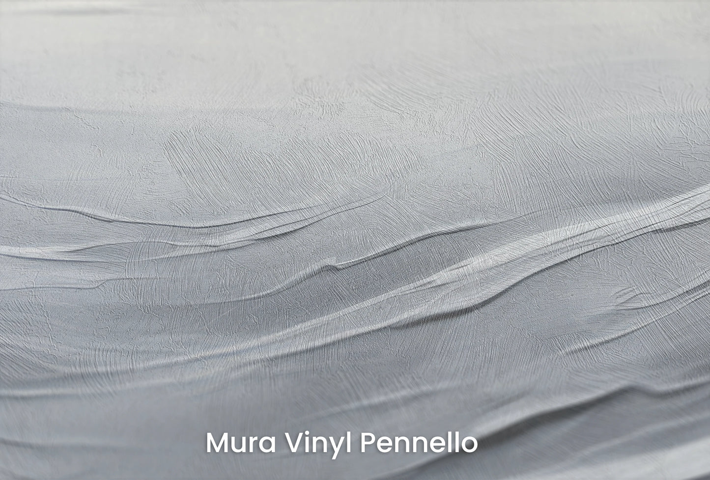 Zbliżenie na artystyczną fototapetę o nazwie Serenity Waves na podłożu Mura Vinyl Pennello - faktura pociągnięć pędzla malarskiego.