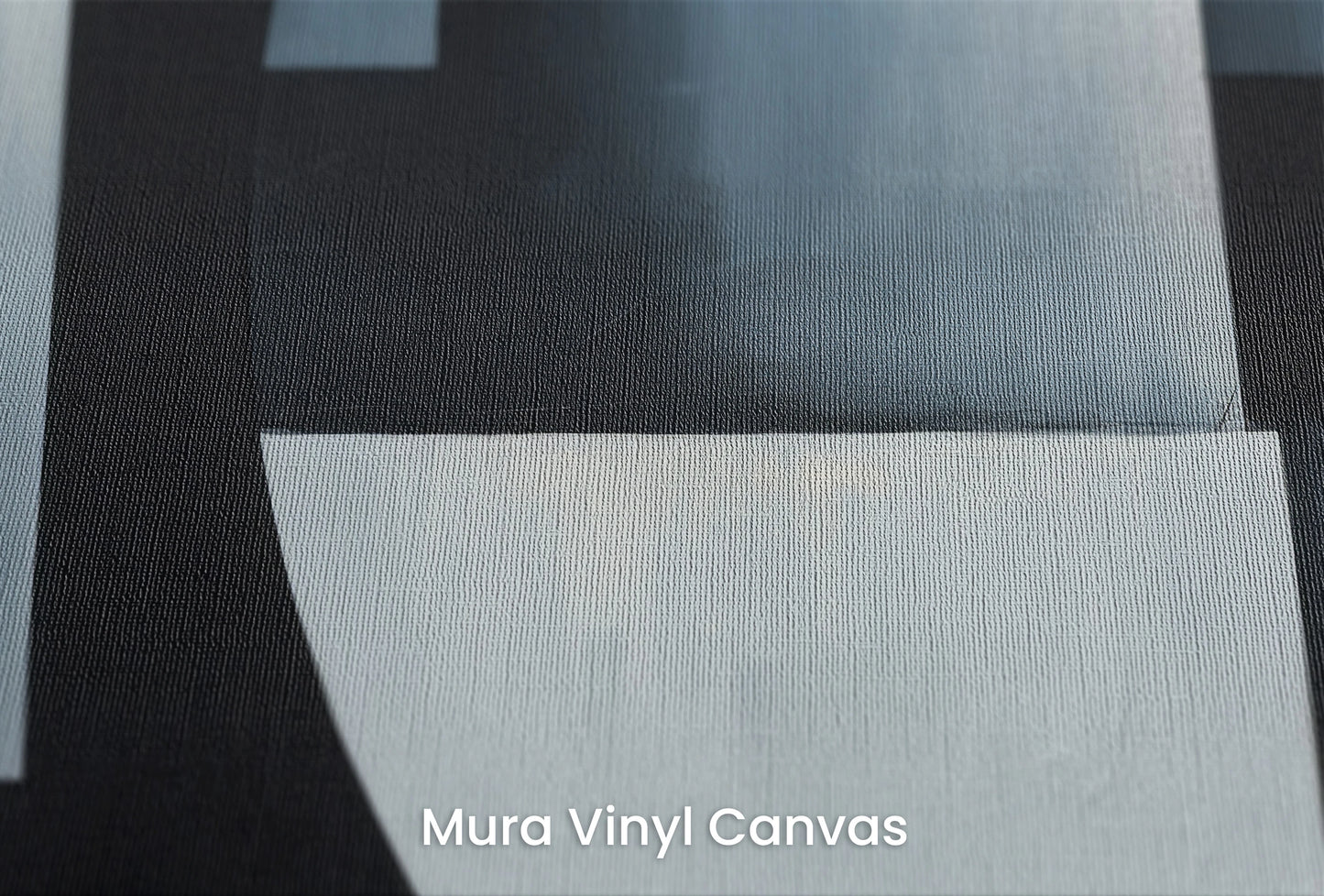 Zbliżenie na artystyczną fototapetę o nazwie Monochrome Geometry #2 na podłożu Mura Vinyl Canvas - faktura naturalnego płótna.