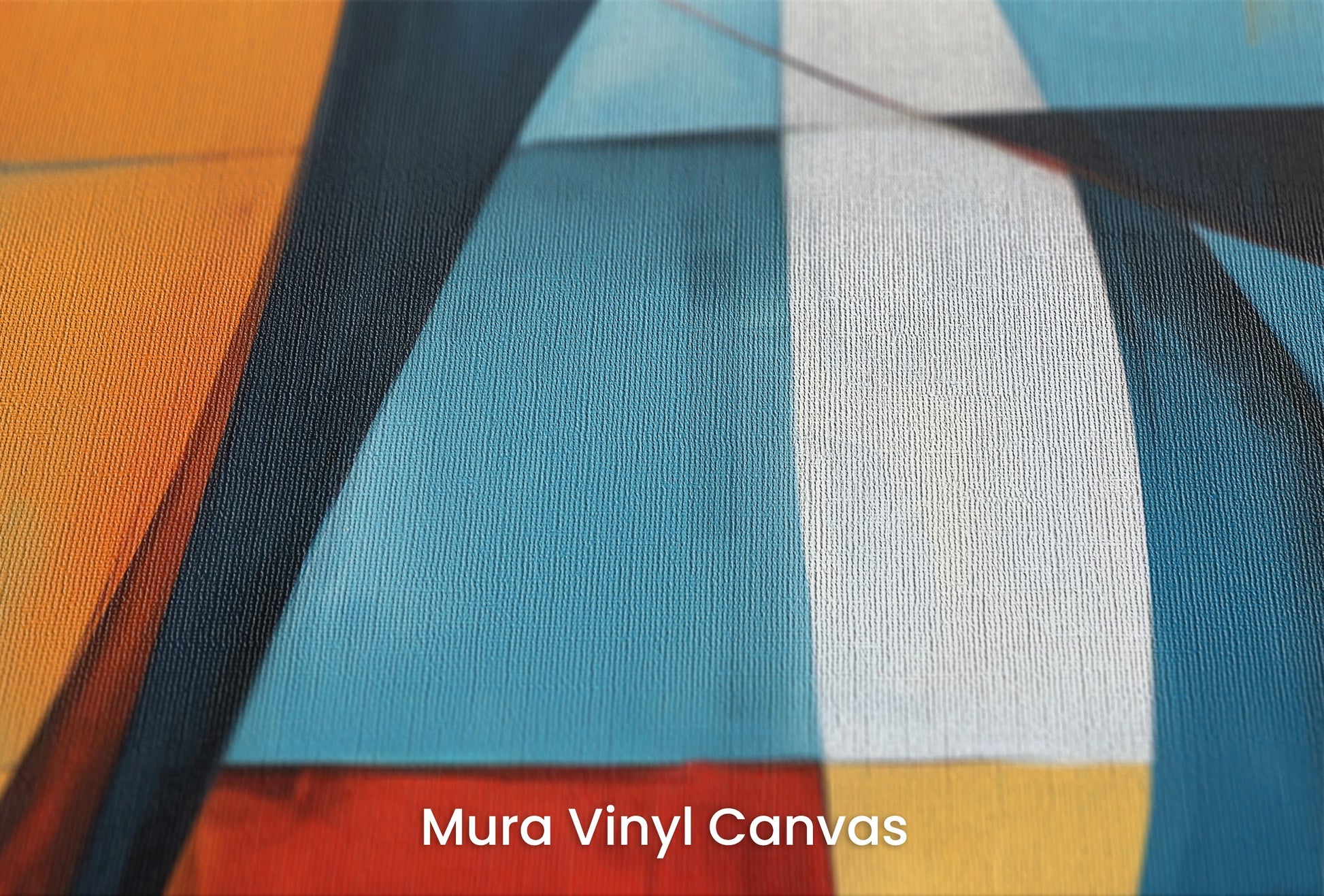 Zbliżenie na artystyczną fototapetę o nazwie Vibrant Abstraction na podłożu Mura Vinyl Canvas - faktura naturalnego płótna.
