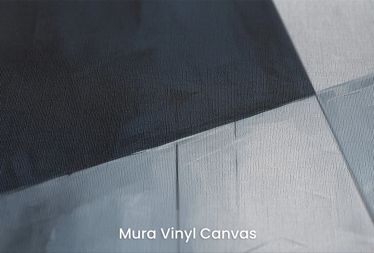 Zbliżenie na artystyczną fototapetę o nazwie Tranquil Shapes na podłożu Mura Vinyl Canvas - faktura naturalnego płótna.