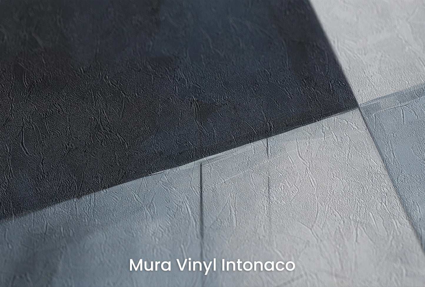 Zbliżenie na artystyczną fototapetę o nazwie Tranquil Shapes na podłożu Mura Vinyl Intonaco - struktura tartego tynku.