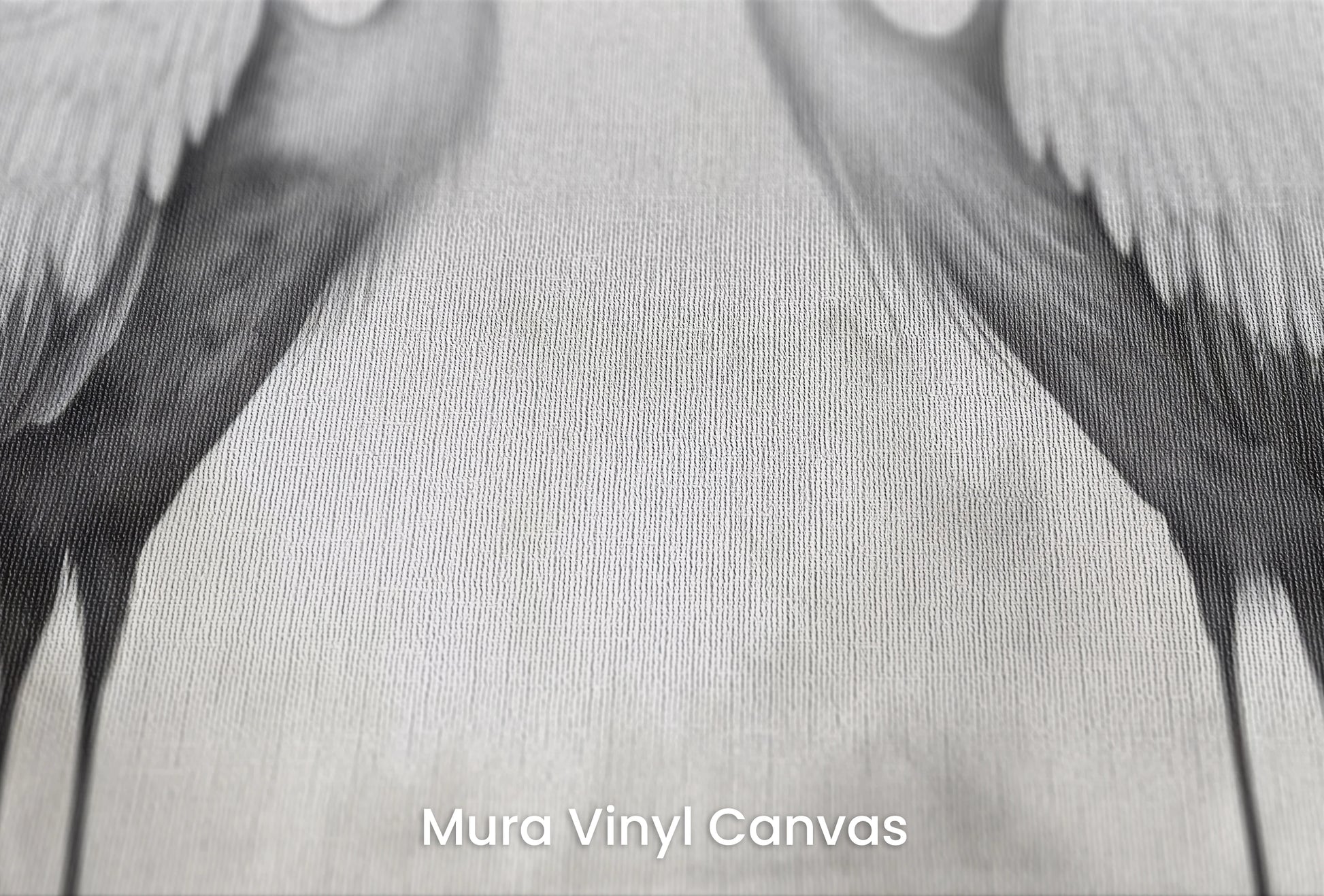 Zbliżenie na artystyczną fototapetę o nazwie Monochrome Elegance #3 na podłożu Mura Vinyl Canvas - faktura naturalnego płótna.
