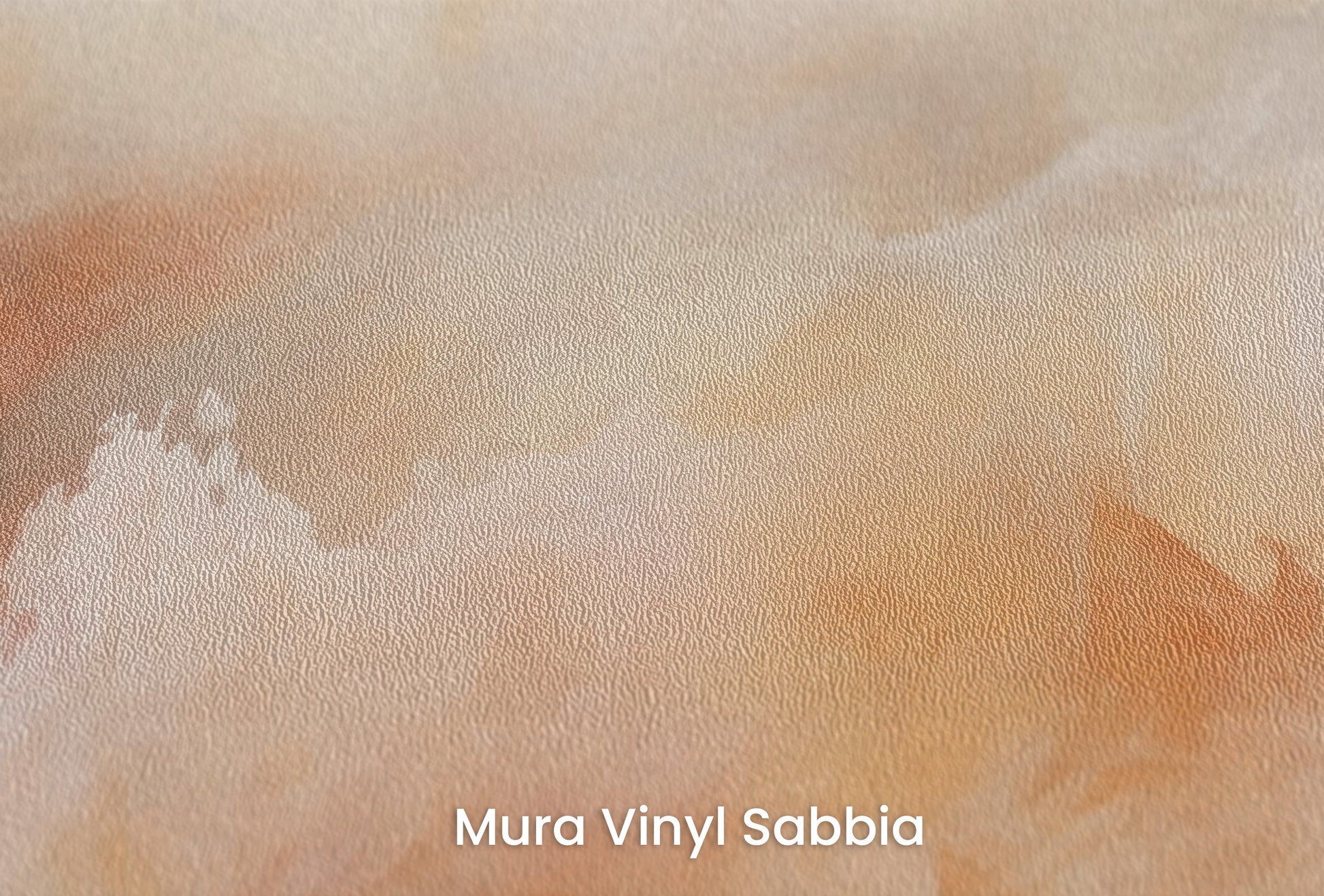 Zbliżenie na artystyczną fototapetę o nazwie ETHEREAL FLAME CANVAS na podłożu Mura Vinyl Sabbia struktura grubego ziarna piasku.