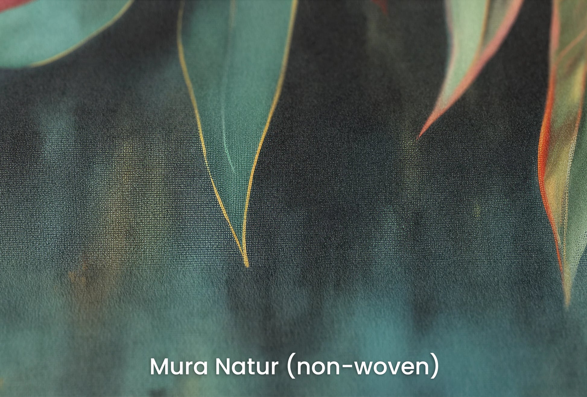 Zbliżenie na artystyczną fototapetę o nazwie Vibrant Fall na podłożu Mura Natur (non-woven) - naturalne i ekologiczne podłoże.